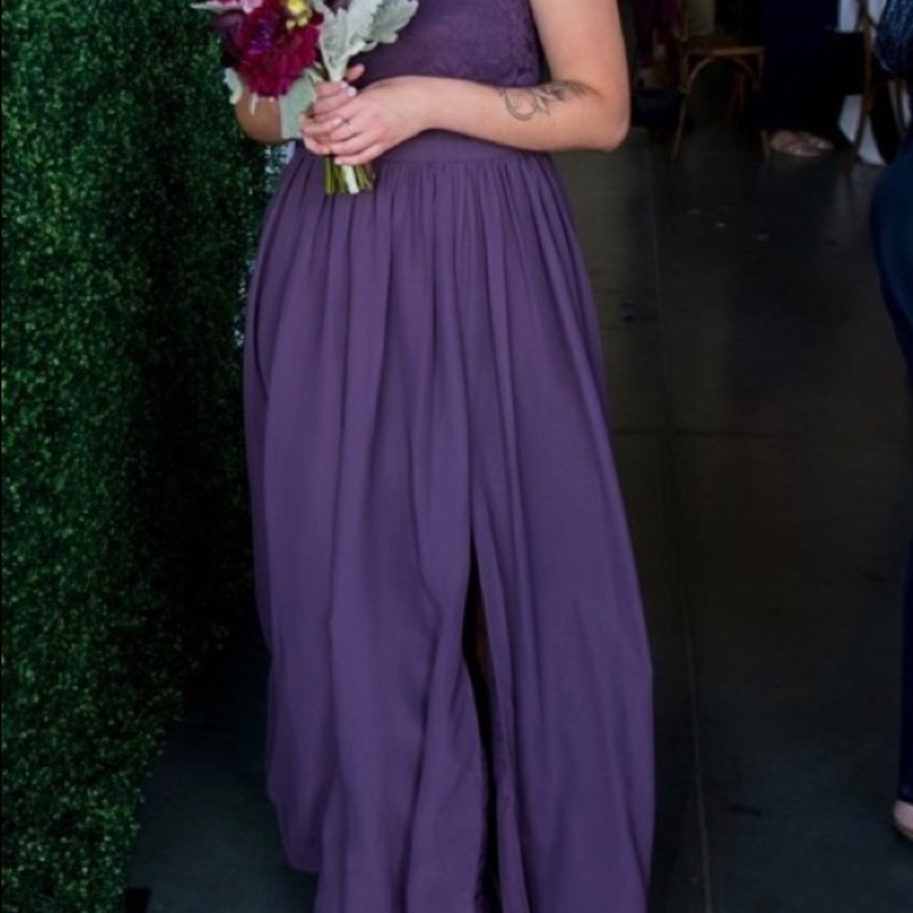 deep purple prom dress or bridesmaid dress